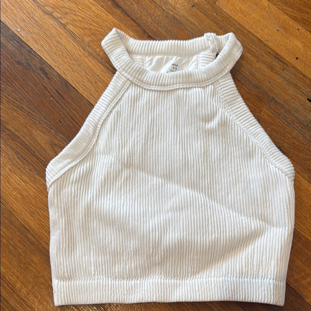 Aerie Off-White Ribbed Top